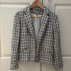 H&M Black and White Tweed Blazer